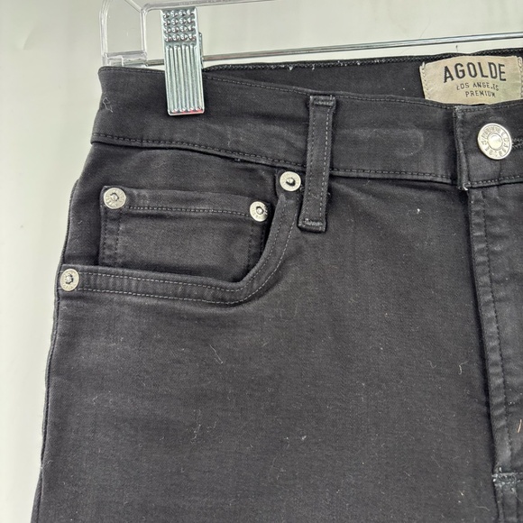 Agolde Mid Rise Skinny Jeans Black Size 27 - Picture 2 of 6